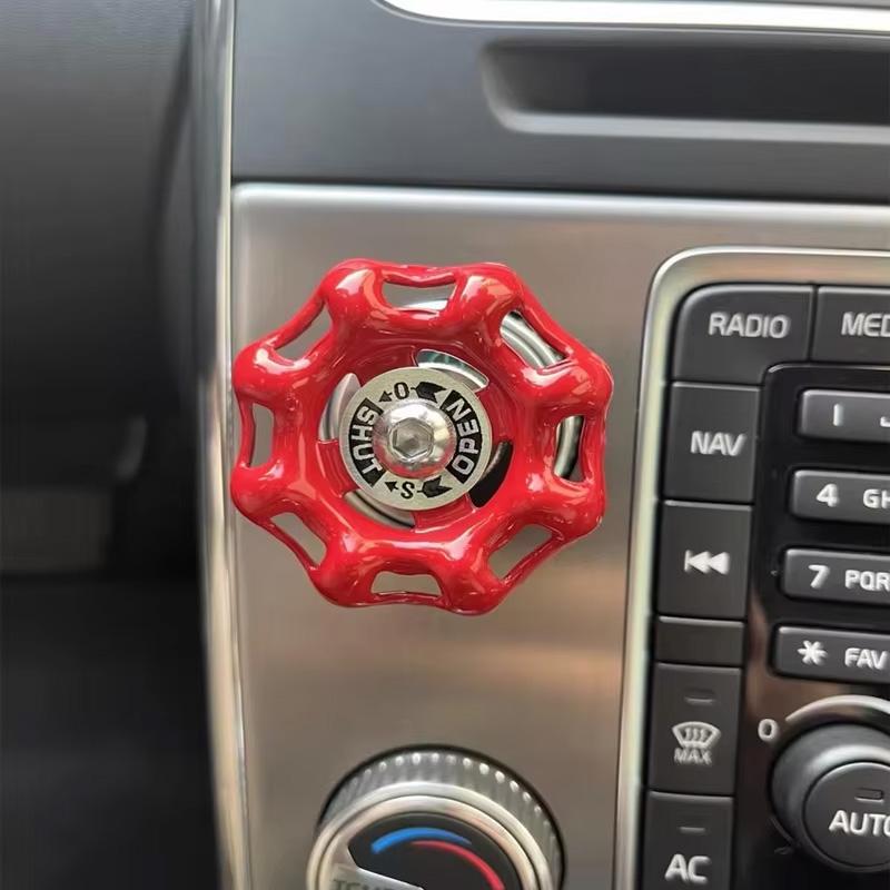 Car Central Control Knob 3D Faucet Valve Car Engine Ignition Start Stop Button Cover Car Button Cover Car Interior Ornament