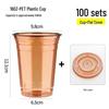 Disposable Plastic Cold Drink Cups with Flat Lids