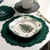 Export Retro Relief Silicone Placemat, Korean Ins Thermal Insulation Pad Round Bowl Cup Anti-scalding Pad Food Grade