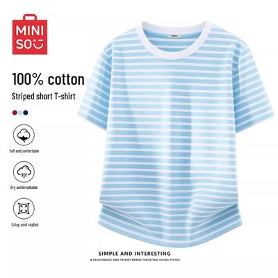 Gestreiftes Kurzarm-T-Shirt für Damen