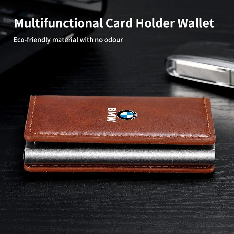 BAGX5 Adesivo Auto Caldo Per Portafoglio Uomo BMW Porta ID Carte di Credito Portafoglio RFID Custodia Pop-up per Carte Bancarie Per BMW E46 E90 E60 F30 F10 E39 E36 F