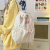 Schoolbag college student schoolbag 1011 summer new solid color small fresh junior high school schoolbag primary school student drawstring backpack