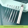 6Pcs Portable Ear Pick Set Stainless Steel Ear Wax Remover Tools with Non-slip Handle for Daily Ear Cleaning Use