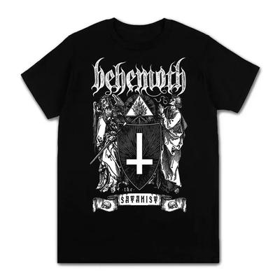Îmbrăcăminte Bărbați Tricouri de Vară Negru Metal Behemoth Imprimate Gât O Mânecă Scurtă Tricouri Topuri Tricou Supradimensionat Bărbat Streetwear