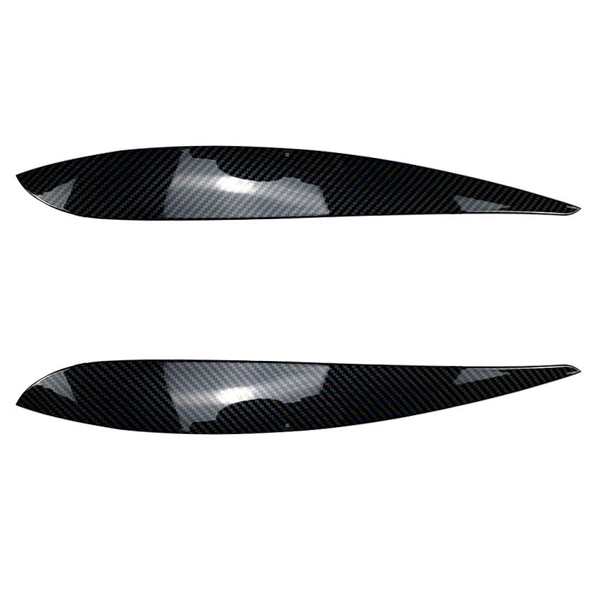 Car Headlight Eyebrow Eyelids Cover For VW POLO 4 MK4 9N 9N3 2005-2009 Glossy Black Headlamp Eye Lids Sticker Trim