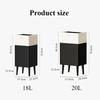 Stainless Steel Waste Bins Bathroom High-footed Trash Can Living Room Large Capacity Garbage Can Kitchen Food Dispose Litter Bin