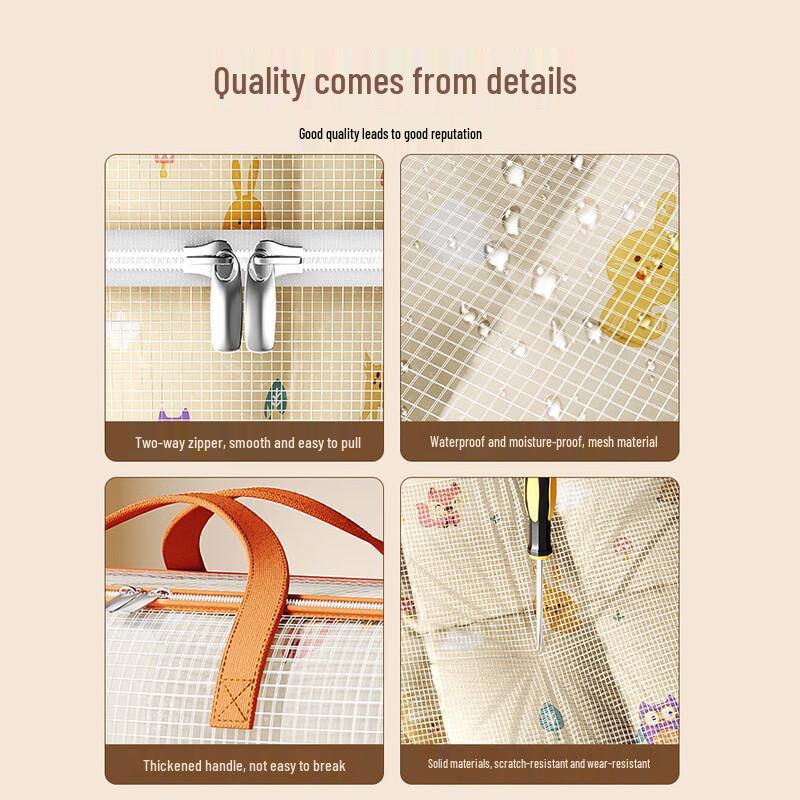 Heavy-Duty PVC Mesh Quilt Storage Bag
