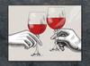 SZKLANA DESKA DO KROEJNIA 30x22 WINO