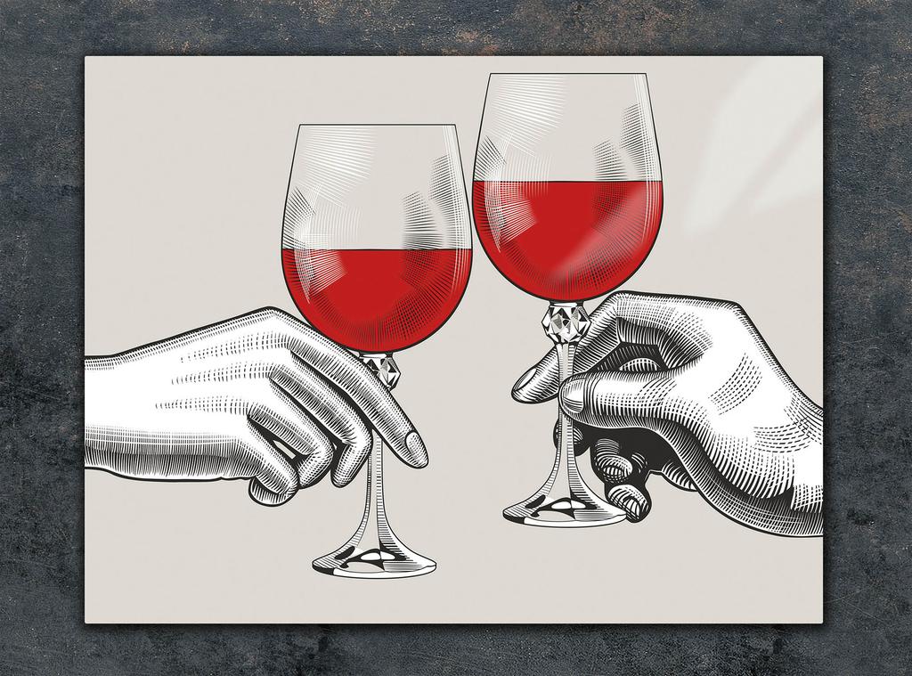 SZKLANA DESKA DO KROEJNIA 30x22 WINO