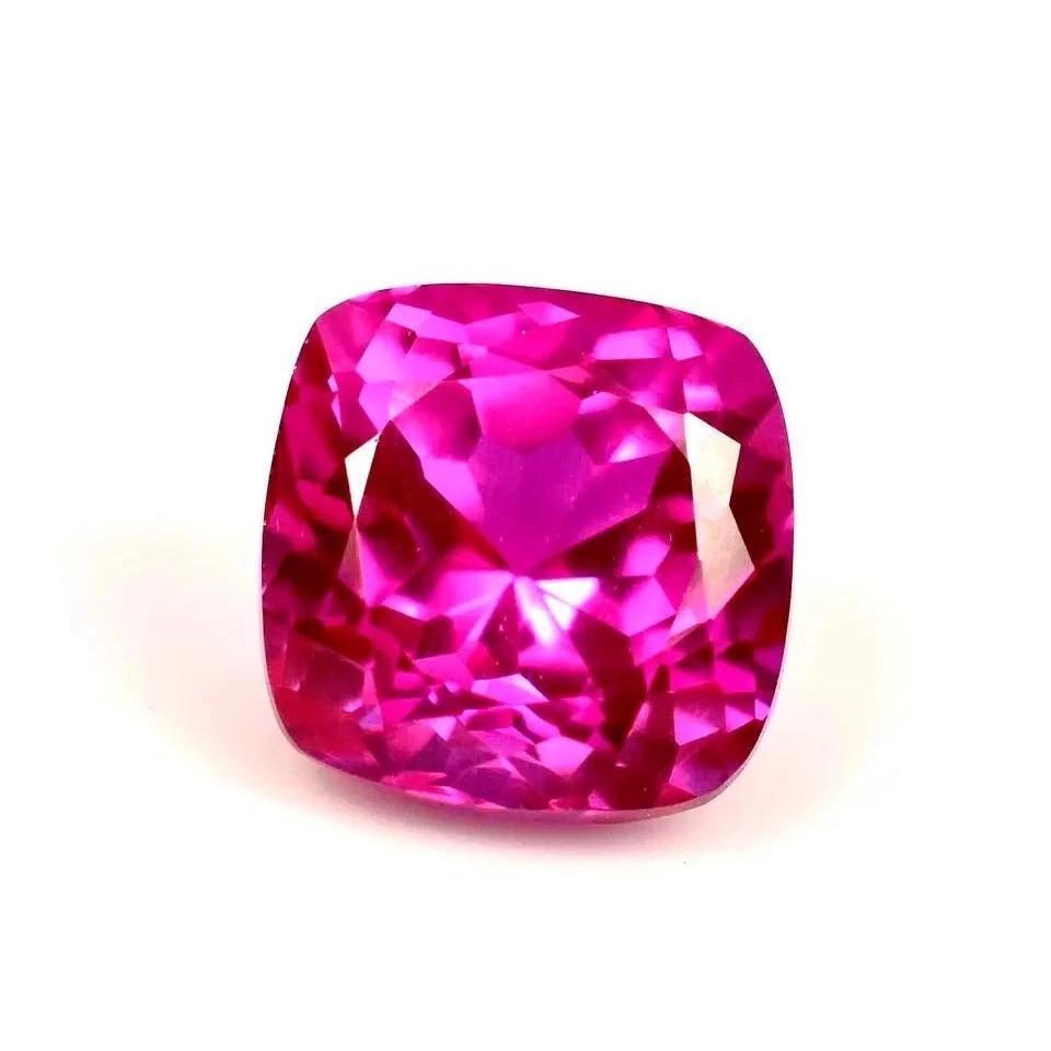 9.00 CT Flawless Mozambique Pink Ruby Cushion Loose Certified Gemstone