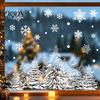Decorative Window Scenes Christmas Tree Snowflake Static Sticker, Double-sided Cling Decal, Holiday Home Decorations Reusable PVC Glass for