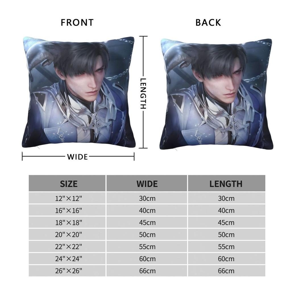 Love And Deepspace Zayne Pillowcase Double-sided Printing Polyester Cushion Cover Decor Throw Pillow Case Cover Home Zipper