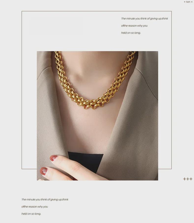 Bold Titanium Steel Chain Necklace & Bracelet Set: Hip-Hop Inspired, Non-Fading, Unisex Style