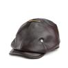 Men's Genuine Leather Beret Cap – British Painter Style, Trendy Retro Flat Hat, Casual Wear.