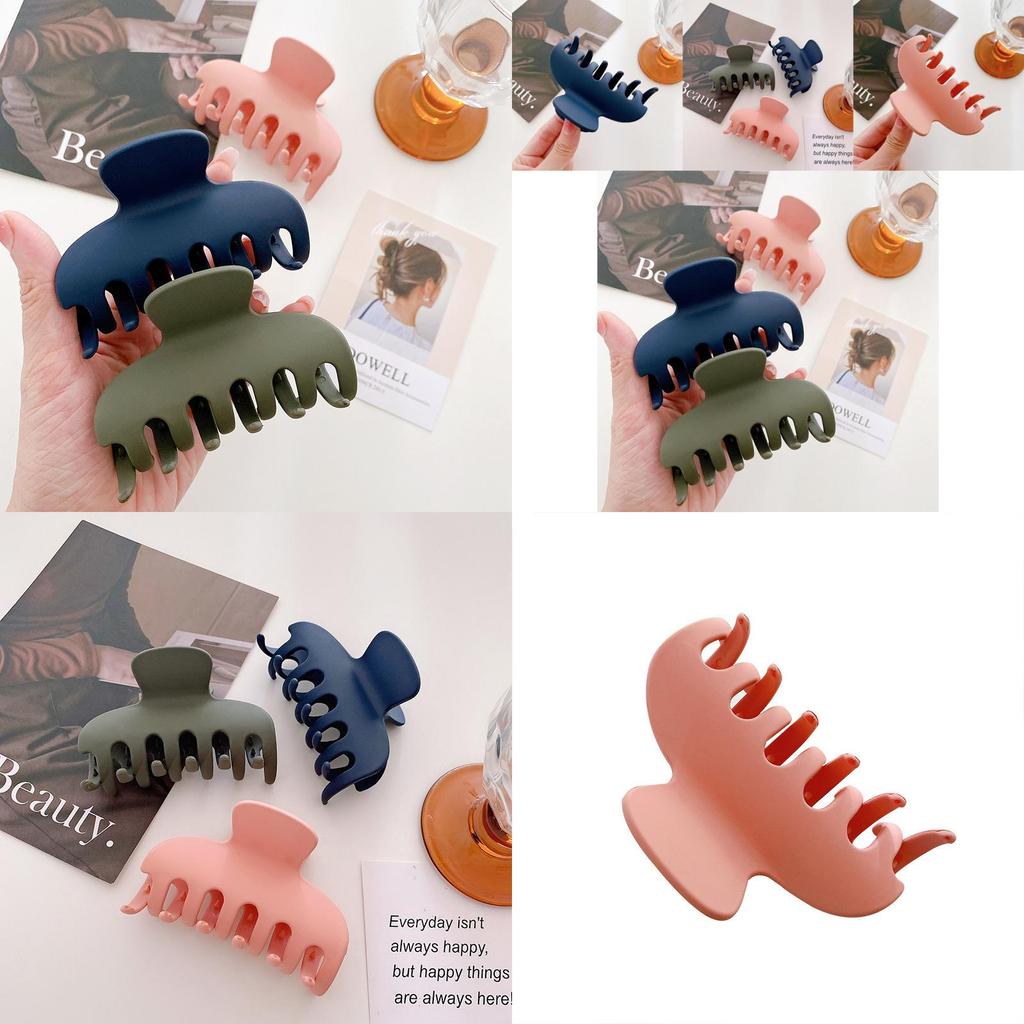 Chic Macaron Color Medium Hair Claw Clip Stylish Minimalist Hair Accessory For Women
