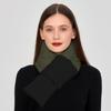 Winter color matching scarf to keep warm men and women's high-end sense fashion scarf down cloth trend thickened versatile scarf