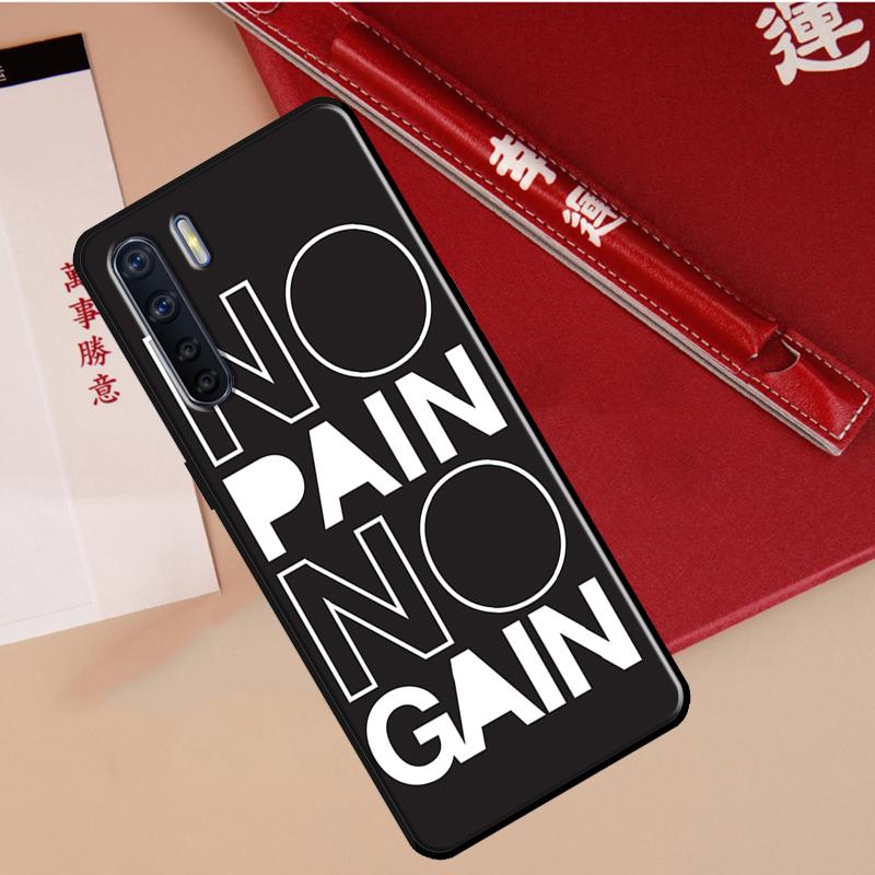No Pain No Gain Training Case For Oppo A78 A38 A80 A60 A40 A18 A98 A58 A96 A76 A16 A94 A74 A54 A15 A17 A57 A77 A5 Pro
