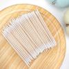 100/300PCS Disposable Ultra-small Double-end Wood Cotton  Swab 100pcs Lint Free Micro Brushes Eyelash Extension Glue Removing