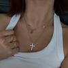 [925SILVER]ESSENTIAL CROSS NECKLACE(2COLOR)