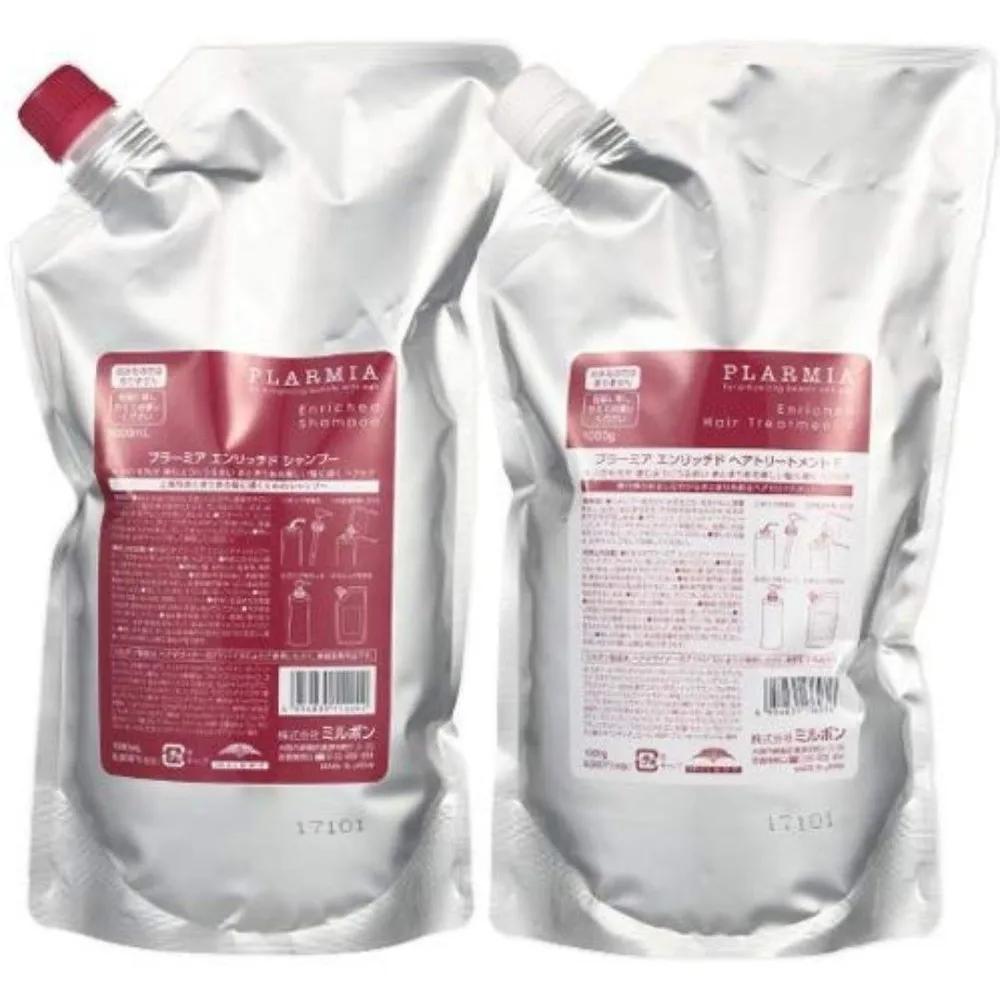 Milbon Flamia Enriched Shampoo 1000mL + Treatment F 1000g Refill Set