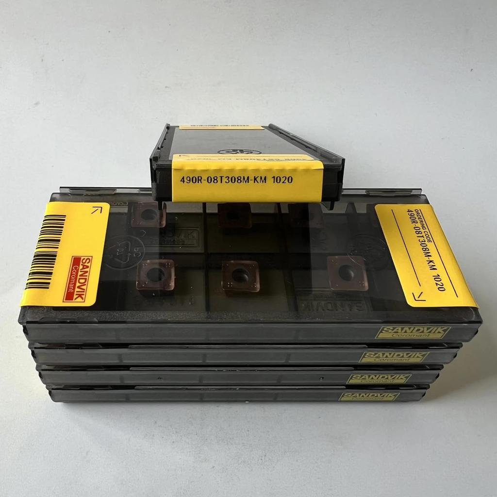 Original Sandvik / 490R-08T308M-KM 1020 / CNC tokari karbid pichog'i 10 dona