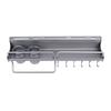 Kitchen Wall Mount Utensil Rack Aluminum Alloy Spice Storage Shelf Wall Hanging Organizer with Dual