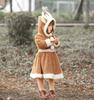 Cute Fluffy Reindeer Cosplay Kigurumi for Reindeer Santa New School Festivals L Girls, Dress, Costume, Parent-Child Outfit, Christmas, Halloween,