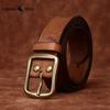 Handmade Vintage Top-grain Cowhide Men's Belt, Versatile Casual Belt, Genuine Leather Pin Buckle Men's Jeans Belt