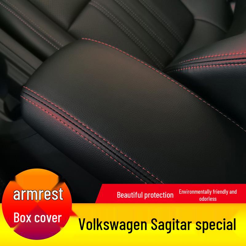 Volkswagen Sagitar Armrest Box Leather Protection Cover, Full Coverage for 09-25 Models
