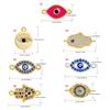 Dazzling Zirconia Embellished Evil Eyes Pendant for Necklace and Bracelet Mobile Phone Cases Use Jewelry Charm