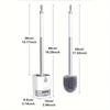 Toilet Brush With Holder Set Wall Mounted Long Handle Toilet Cleaning Brush With Holder, Flexible Toilet Bowl Cleaning Brush