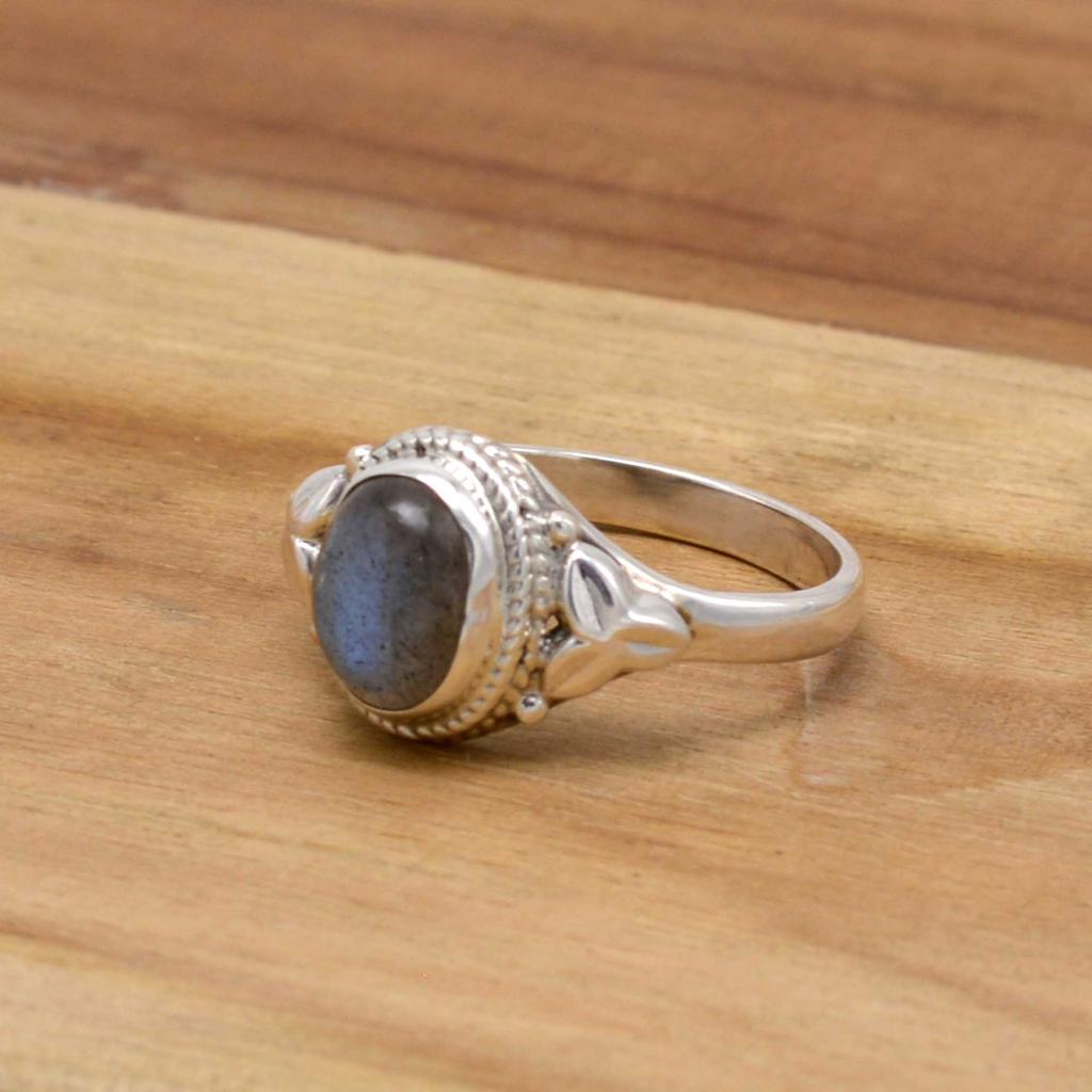 Labradorite  925 Sterling Silver Stackable Women Handamde Ring