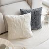 Federa Cuscino Jacquard Peluche, Federa Cuscino Monocolore Rilievo 3D, 17,7 x 17,7 Pollici Antistatica Morbida Federa Cuscino Decorativo, Decorazione Casa Moderna Accogliente per