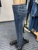 European & American Cross-Border Mid-Waist Washed Stretch Butt-Lifting Women's Skinny Jeans