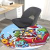 1pc Christmas Pikachu Santa Claus Round Carpet - Anime Design, Holiday Gift, Office Chair Mat, Non-Slip Rug for Home Decor, Living Room