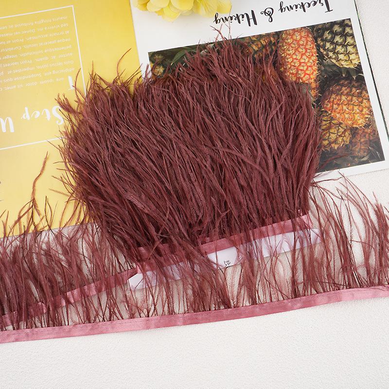 1M 10-13Cm Ostrich Feather Fringed Jewelry Handicrafts Clothing Decorative Accessories
