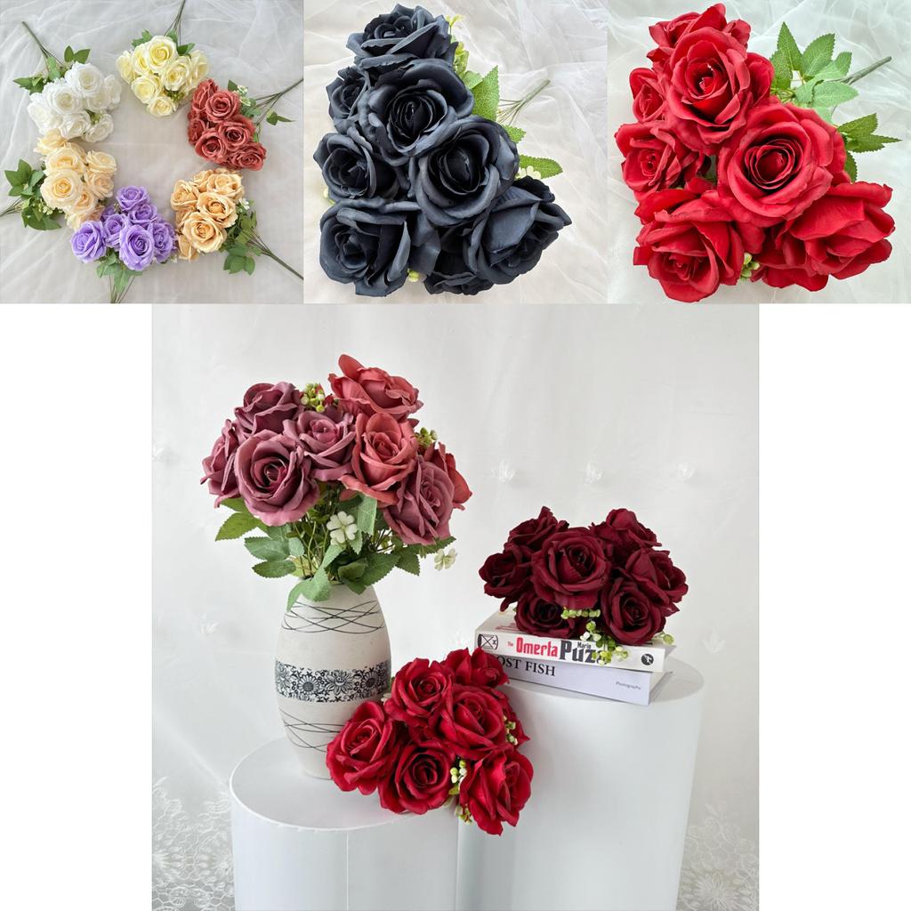 Realistic Rose Simulated Flowers For Photography Props And Festive Decor