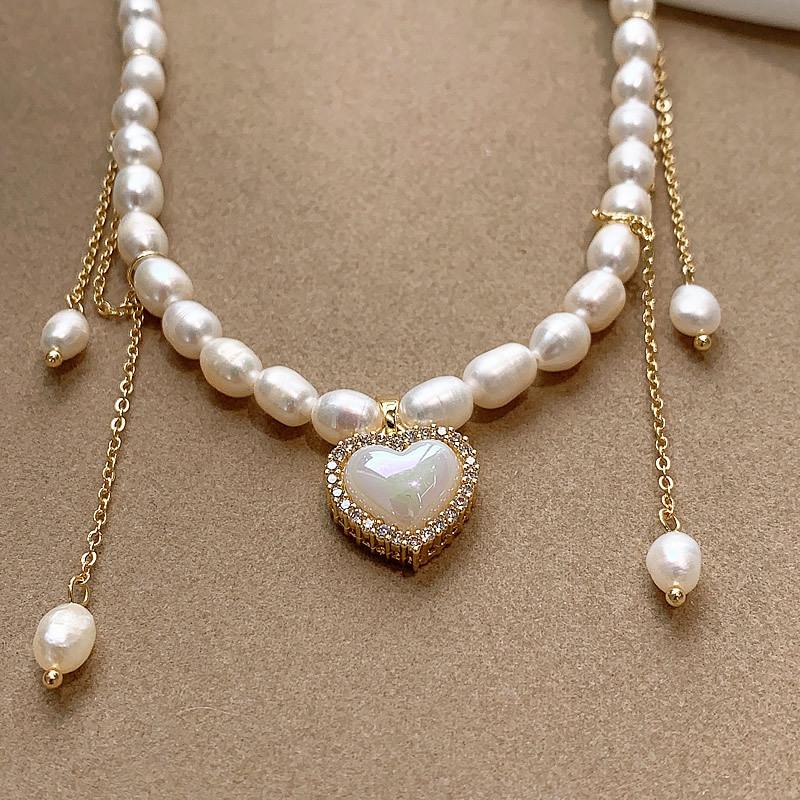 Fashion Heart-shaped Pearl Necklace