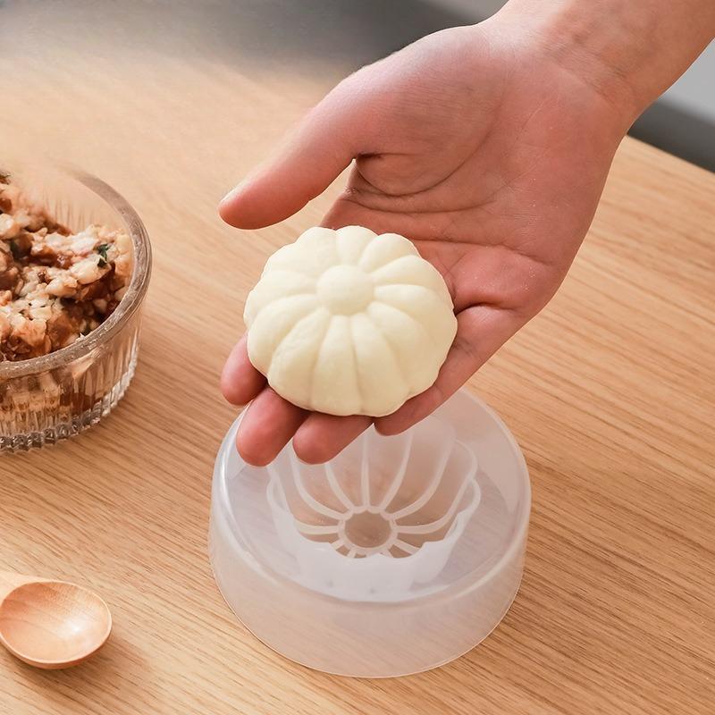 Domowe formy do bułeczek na parze, Duże wklęsłe dno bułeczki z pastą z czerwonej fasoli, Formy do bułeczek na parze i Formy do potraw z makaronu