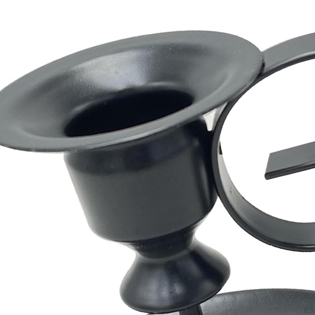 Pillar Candle Holders Candlestick Centerpiece Dinner Ornament Tabletop Decor Iron Party for Wedding