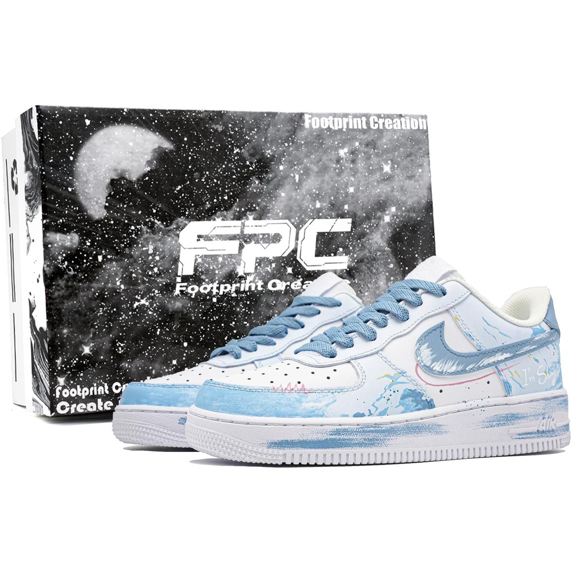 

Nike Air Force 1 Skateboard Shoes Unisex Low Top Pink, Light Yellow, Dark Blue CW2288-111(Team726-2-SBOX) 35.5