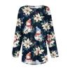 Haut Imprimé Tendance Décontracté à Manches Longues Grande Taille pour Femme Haut Imprimé Floral Grande Taille