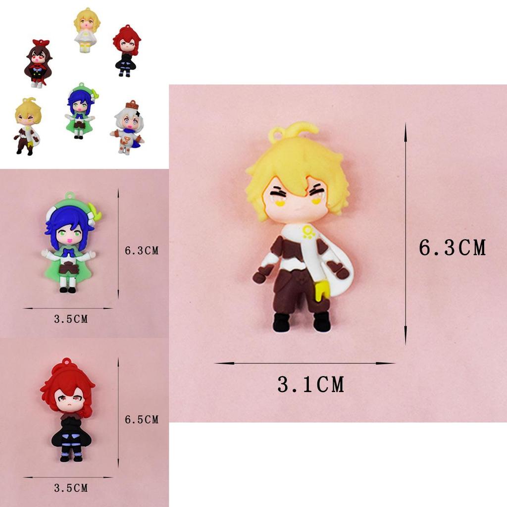 Portable Genshin Impact Aether Diluc Lumine Venti Paimon Toy Model