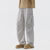 Summer new casual pants boys overalls wide-leg ice silk pants American versatile design long pants tide