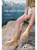 Women's Korean Style Mid-Calf Rain Boots – Thick Sole, Non-Slip, Waterproof Outdoor Fashion