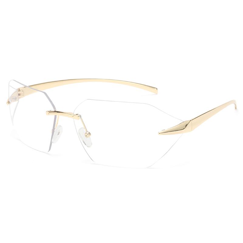 

Classic Sports Rimless Sunglasses Men Women Male Retro Driving Ultralight Frame Sun Glasses Uv400 Female pictures show