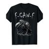 Europäische Größen F-Caw-F Black Crow Grafik-T-Shirt - Trendiges Rundhals-Shirt mit auffälligem Design, Perfekt für Freizeitkleidung und Reisebegeisterte