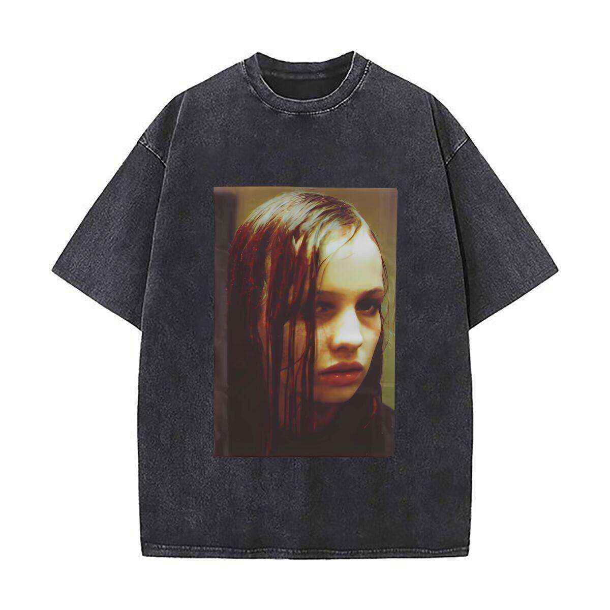 

Gothic Portrait Mens Summer Tshirt Cotton Vintage Washed Tee S