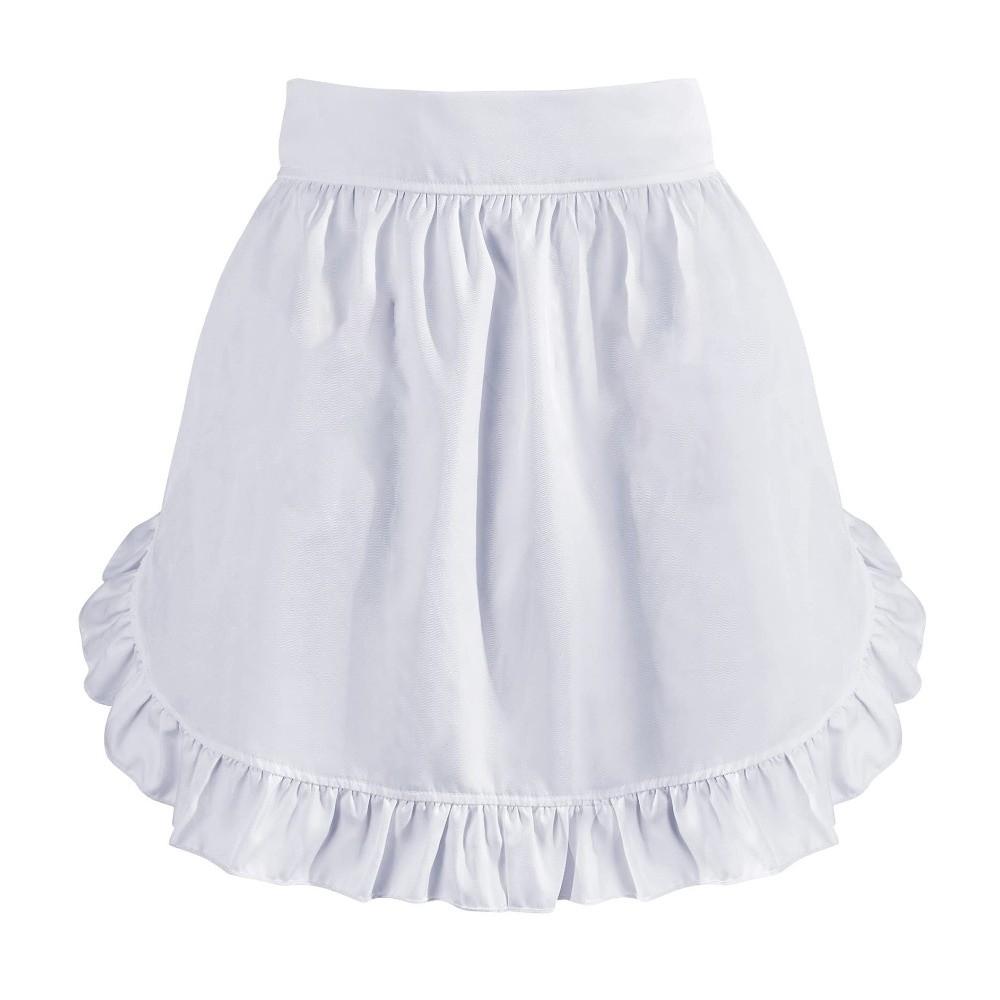 White Maid Apron Hat Set Cosplay Lolita Bonnet Hat Creative Half Apron  Restaurant Work Chef Waiter Apron Style B