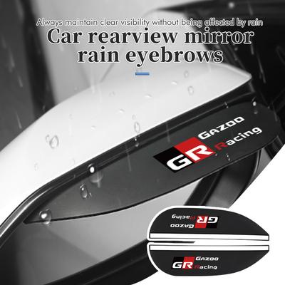 For PVC Car Rearview Mirror Eyebrow Rain Visor Sun Shade Rainproof Cover Crown Yaris Corolla Prius Auris GR Avalon GR